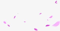 飘扬海报紫色卡通花瓣效果植物素材