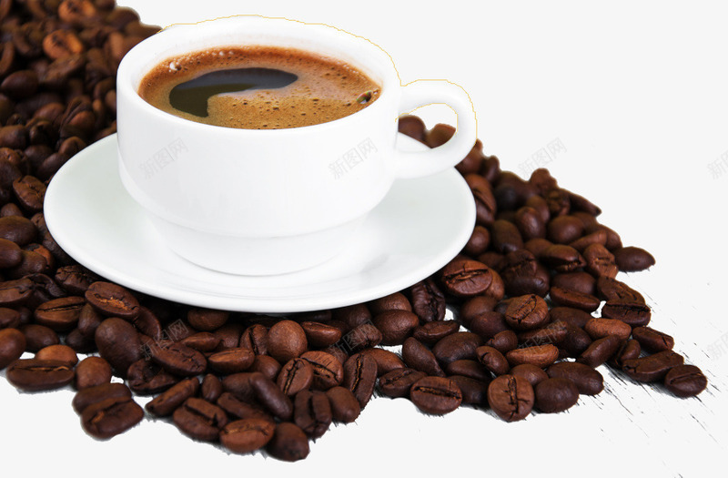真实咖啡咖啡豆png免抠素材_新图网 https://ixintu.com 产品实物 散乱咖啡豆 白杯咖啡 香浓咖啡