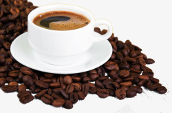 白咖啡真实咖啡咖啡豆高清图片