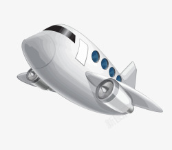 航天公司白色卡通飞机高清图片