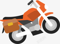 彩色摩托车旅游旅行矢量图素材