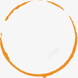 笔刷圆形圆圈墨水矢量图高清图片