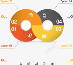 圆环拼图PPT元素信息高清图片