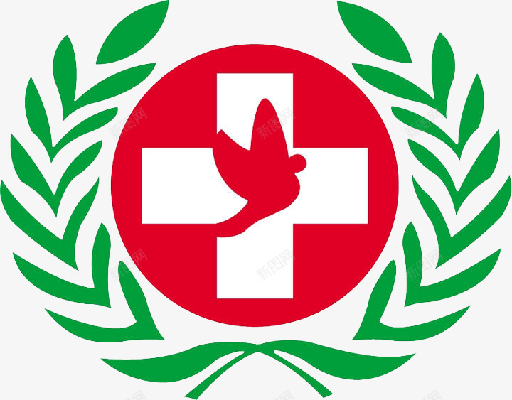 带红色白鸽的红十字会标识图标png_新图网 https://ixintu.com 手绘 标志 标识 白鸽 素材 红十字会 红星十字会