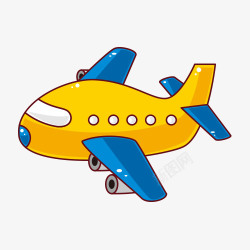 黄色玩具飞机宇航机高清图片