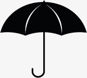 怀旧黑色雨伞网络图标小元素高清图片