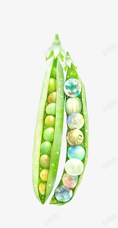 创意星球豌豆png免抠素材_新图网 https://ixintu.com 创意 手绘 星球豌豆 绿色 豌豆
