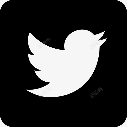 推特标志在黑色背景上的图标png_新图网 https://ixintu.com 推特 标志 标识 社会网络 鸣叫