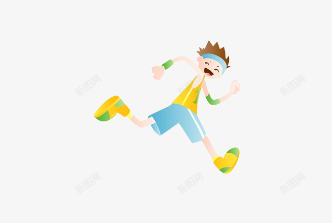 可爱卡通奔跑的运动男孩png免抠素材_新图网 https://ixintu.com 卡通人物 可爱 奔跑 男孩 男生 运动