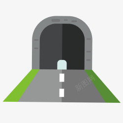 平面火车素材隧道图标矢量图高清图片