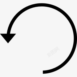 圆形循环逆时针环形箭头图标高清图片