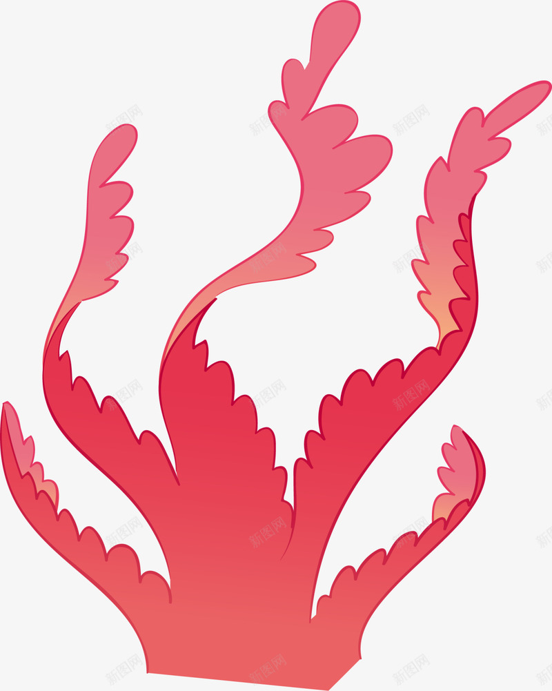 海洋植物舞动的海草png免抠素材_新图网 https://ixintu.com 一株海草 水草 海洋植物 海洋生物 红色海草 舞动的海草