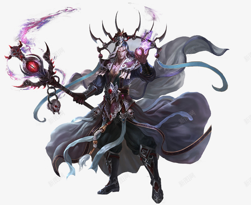 魔幻仙侠天行剑巫师png免抠素材_新图网 https://ixintu.com 巫师 魔幻