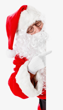 胡子的老人圣诞老人白胡子圣诞帽高清图片