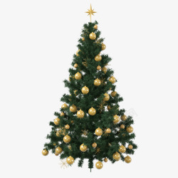一棵圣诞树一棵装饰好的圣诞树高清图片