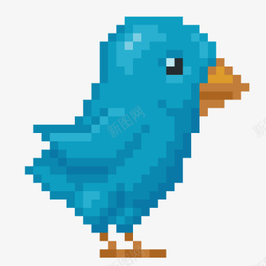 像素推特鸟令人惊叹的微博鸟图标图标