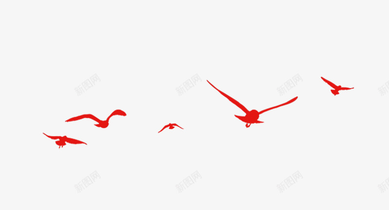 飞鸟装饰图案png免抠素材_新图网 https://ixintu.com 图案 漂浮 装饰 设计 飞鸟
