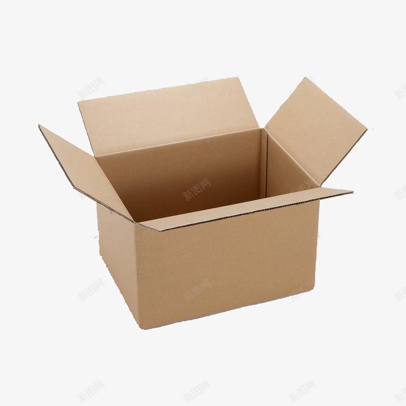 一个纸箱子png免抠素材_新图网 https://ixintu.com 卡通 牛皮纸箱子 瓦楞 盒子 箱子 纸盒 纸箱