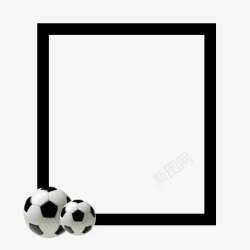 黑色足球涂鸦足球足球相框高清图片