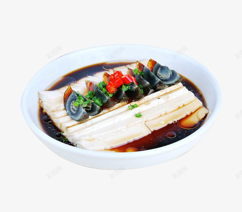 皮蛋豆腐png免抠素材_新图网 https://ixintu.com 冷盘 冷菜 凉菜 皮蛋豆腐