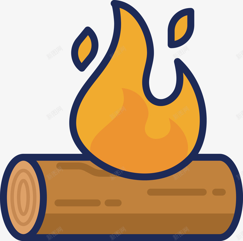 卡通可爱被火烧着的木头矢量图ai免抠素材_新图网 https://ixintu.com 一根木头 卡通 可爱 木 木头 木材 木柴 烧柴 被火烧着的木头 矢量图