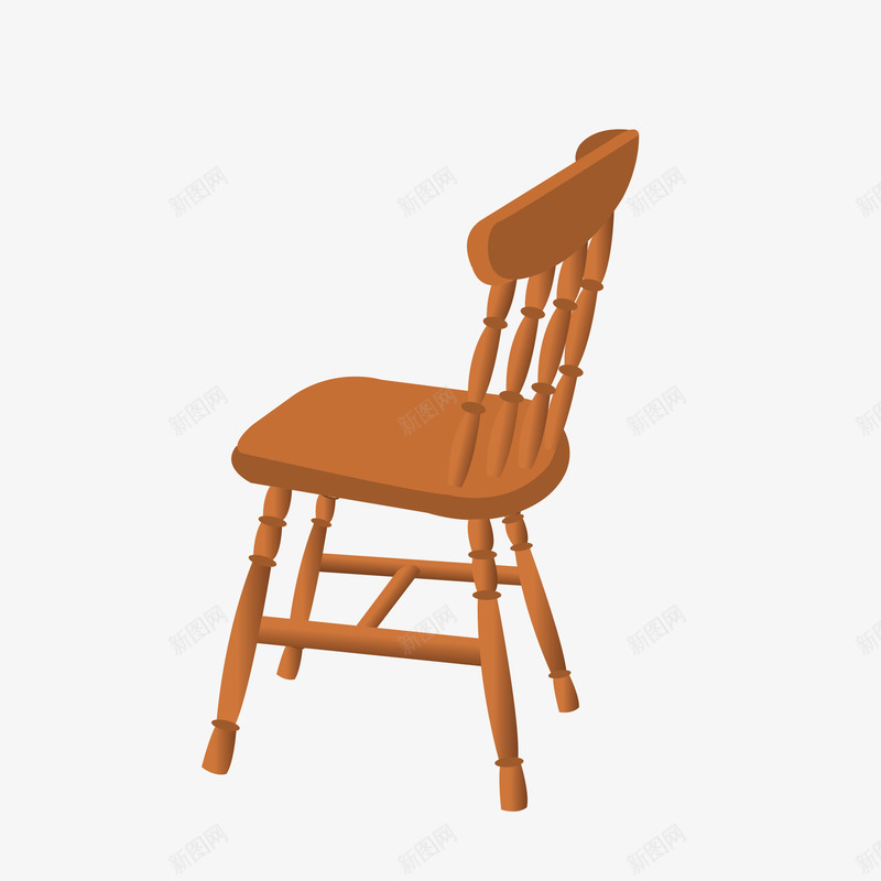 木制棕色稳固椅子png免抠素材_新图网 https://ixintu.com png免抠图 创意 卡通 手绘 时尚 棕色 椅子