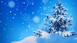 梦幻冬季雪景背景素材