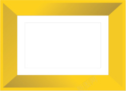 金黄色黑线框金黄色矩形的相框矢量图高清图片