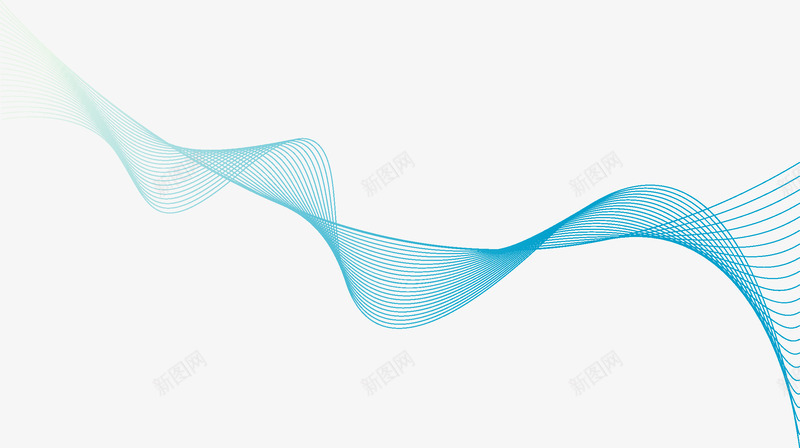 蓝色线条png免抠素材_新图网 https://ixintu.com 写意线条 条纹 流线 线型 线条 背景 蓝色