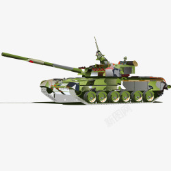 绿色武器绿色扁平化坦克元素矢量图高清图片