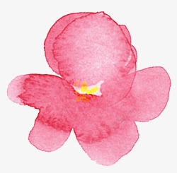 水印粉色樱花插画素材