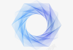 彩色几何圆曲线科技简约创意几何元素高清图片