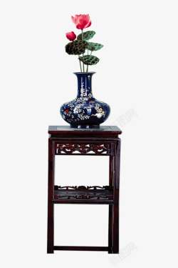 木制古典中国风花瓶高清图片