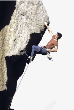 极限运动男子攀登高清图片