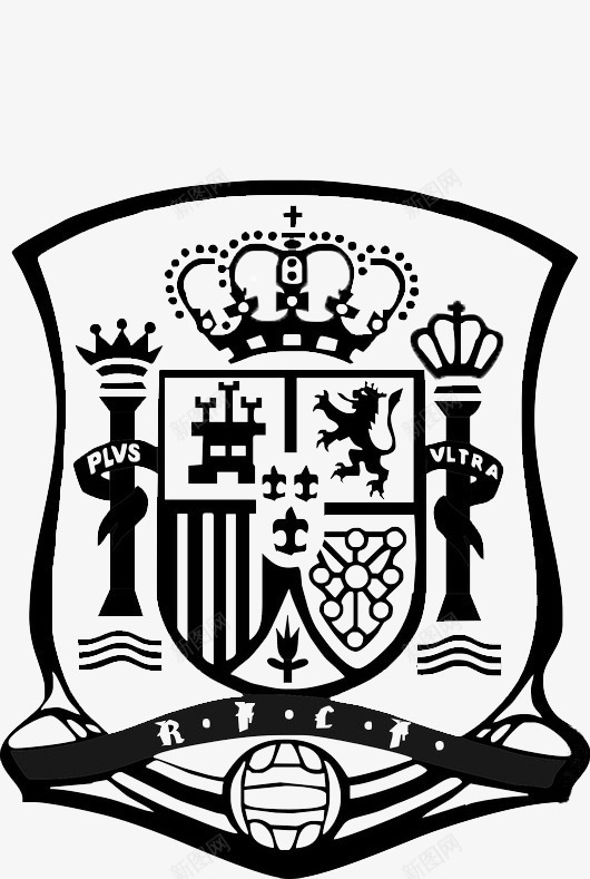 巴萨足球俱乐部队徽图标png_新图网 https://ixintu.com 图标 球队 西班牙 西班牙足球 设计 足球 运动 队徽 黑白