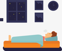 睡个好觉非常安静的睡眠环境矢量图高清图片