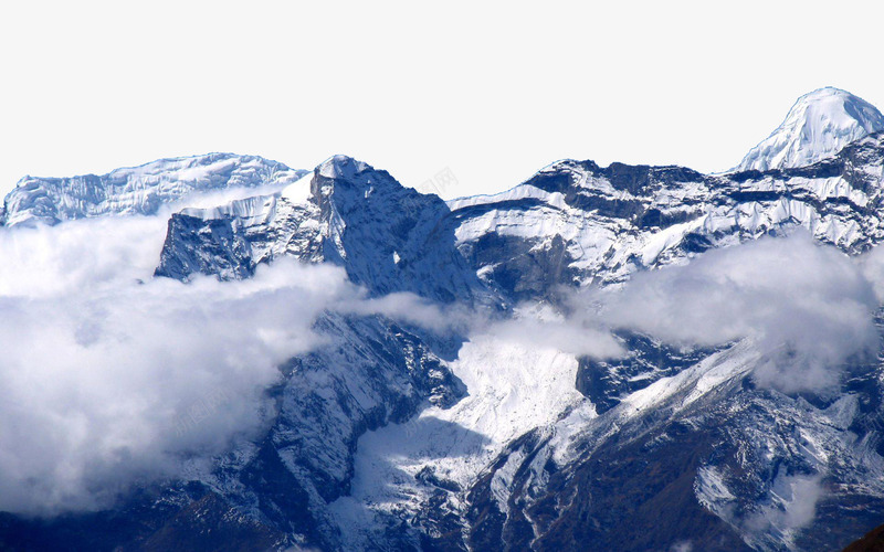 雪山瀑布png免抠素材_新图网 https://ixintu.com 景点 景色 江景 海洋 石头 蓝色 雪山瀑布