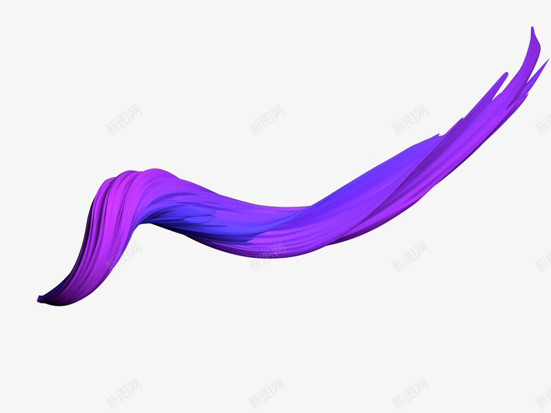紫色飘带元素png免抠素材_新图网 https://ixintu.com 丝带 动态飘带 抽象 紫色 织带 飘带