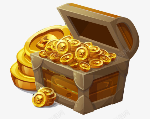 金币金币宝箱图标图标