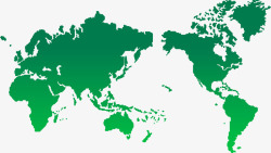 世界地图剪影绿色素材