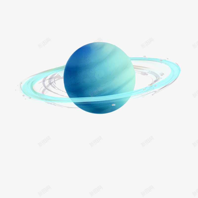 蓝色星系星球png免抠素材_新图网 https://ixintu.com 星球 星系 蓝色