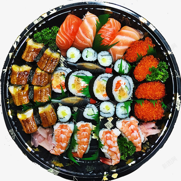 日式料理png免抠素材_新图网 https://ixintu.com 三文鱼 寿司 日式 日本 紫菜寿司 美食 饭团