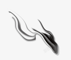 弧形水墨笔画黑色水墨笔画水中墨水墨意境烟雾高清图片