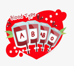 献血血型手绘可爱卡通图标无偿献血世界红高清图片