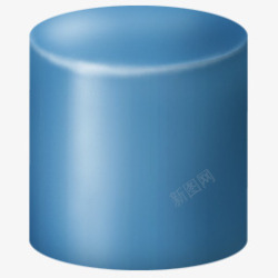 蓝色圆柱蓝色的圆柱体图标高清图片