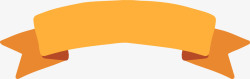 黄色的飘带弯曲的橙色标题框背景图高清图片