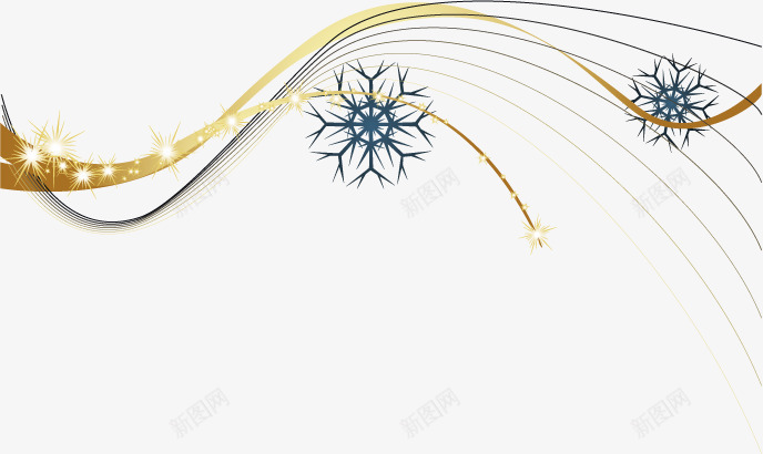 金色节日动态线条背景矢量图ai免抠素材_新图网 https://ixintu.com 线条 节日元素 装饰 金色 矢量图