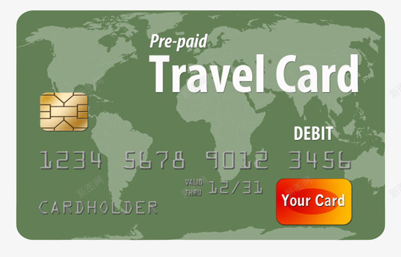 绿色预付费旅行信用卡png免抠素材_新图网 https://ixintu.com card credit 付款 信用 信用卡 信贷 支付 旅游 旅行 贷记卡 银行 非现金 预付费