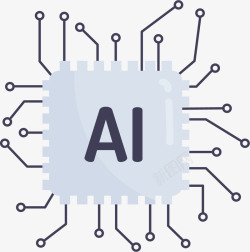 AI技术人工智能科技芯片矢量图高清图片