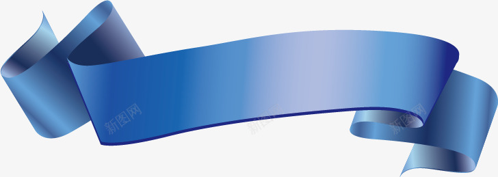 蓝色飘带png免抠素材_新图网 https://ixintu.com 丝带 标题栏 织带 蓝色 飘带 高清
